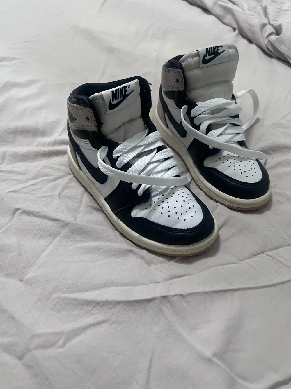 Nike High-Top Sneakers in Black, White & Taupe